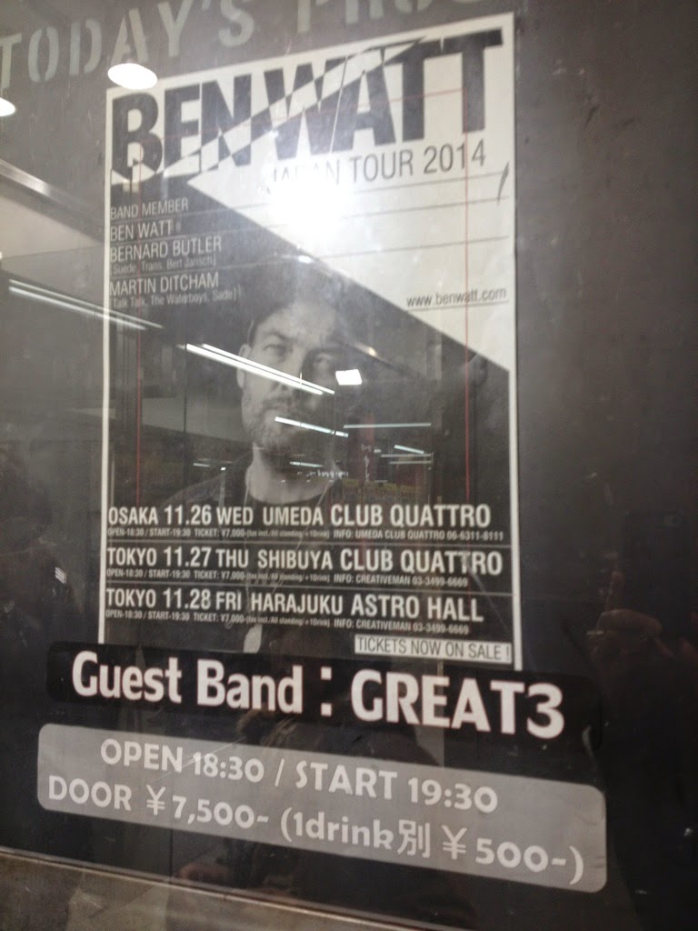 BEN WATT at 渋谷 Club Quattro
